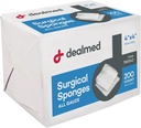 Dealmed 4" x 4" Χειρουργικά σφουγγάρια, 8-Ply, μη-Woven Absorbent Gauze Σφουγγάρια για φροντίδα τραύματος, σετ πρώτων βοηθειών και ιατρικές εγκαταστάσεις, 200 Count (πακέτο του 1)