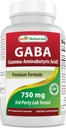Nejlepší Naturals GABA dodatek 750mg 180 Veggie Kapsle, Naturals Sleep Aid