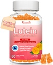 Luteïne en Zeaxanthine Supplementen Gummies, Advanced Eye Vitamin Supplement met bosbessen, Saffraan, Grape Seed, Omega 3 voor maculaire gezondheid, droog oog, visuele functie - Oranje smaak, 60 Tellen