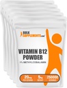 BulkSupplements.com Vitamin B12 Metilkobalamin Powder - 1% B12 Metilkobalamin, Essential B Vitamin - B12 Dodatek, Gluten Free, 20mg na Serving, 5kg (11 lbs) (Pack of 1)