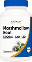 Nutricost Marhmmallow Root 5000mg equivalent, 120 Vegetarian Capules - Guten Free & No-GMO - des de 500mmg de 10: 1 Extreu