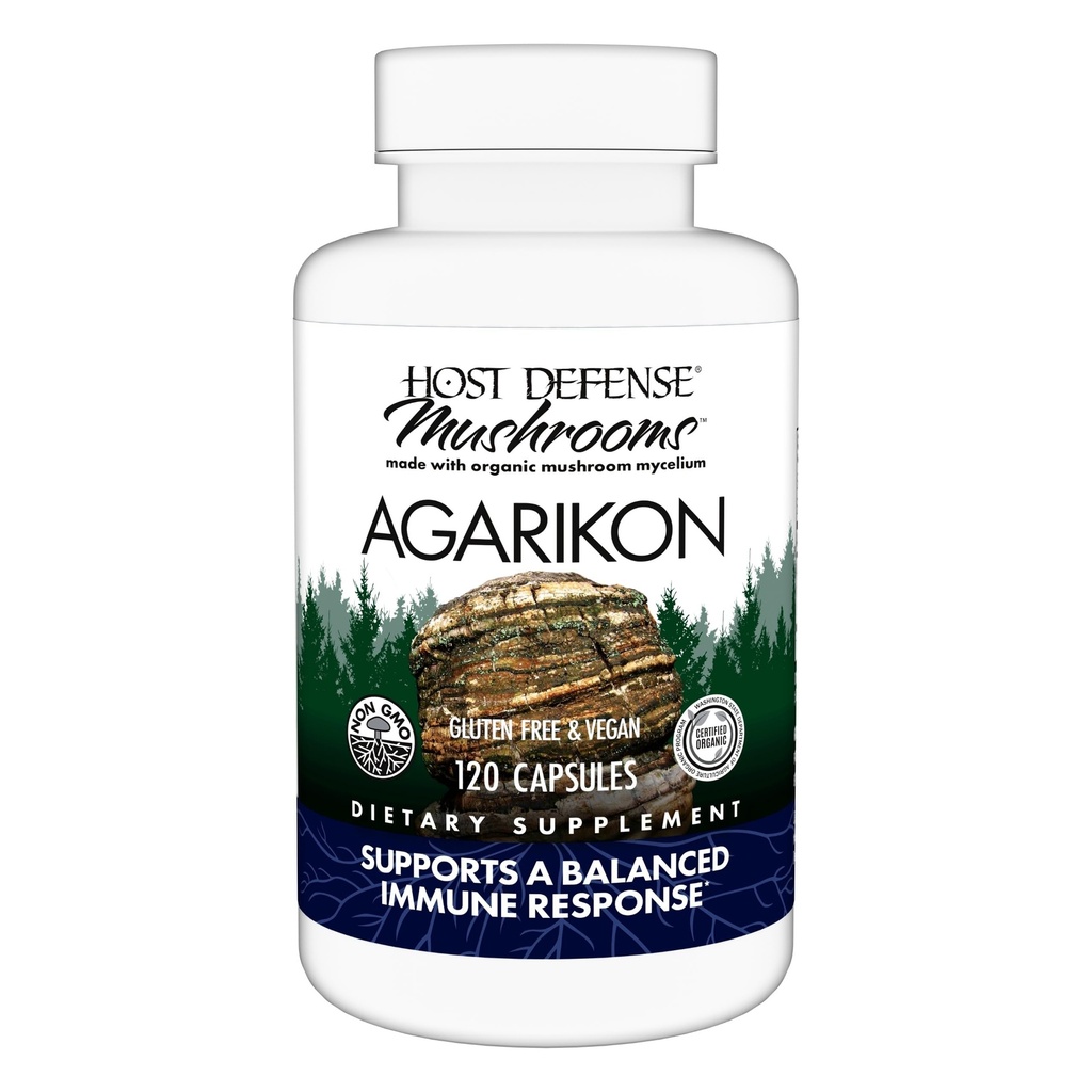 Host Defense Agarikon Capsules - Immune System Support Supplement - Mushroom Supplement to Aid Immune Functions & Cell Strength - Herbal Dietary Supplement - 120 Capsules (120 Servings)*