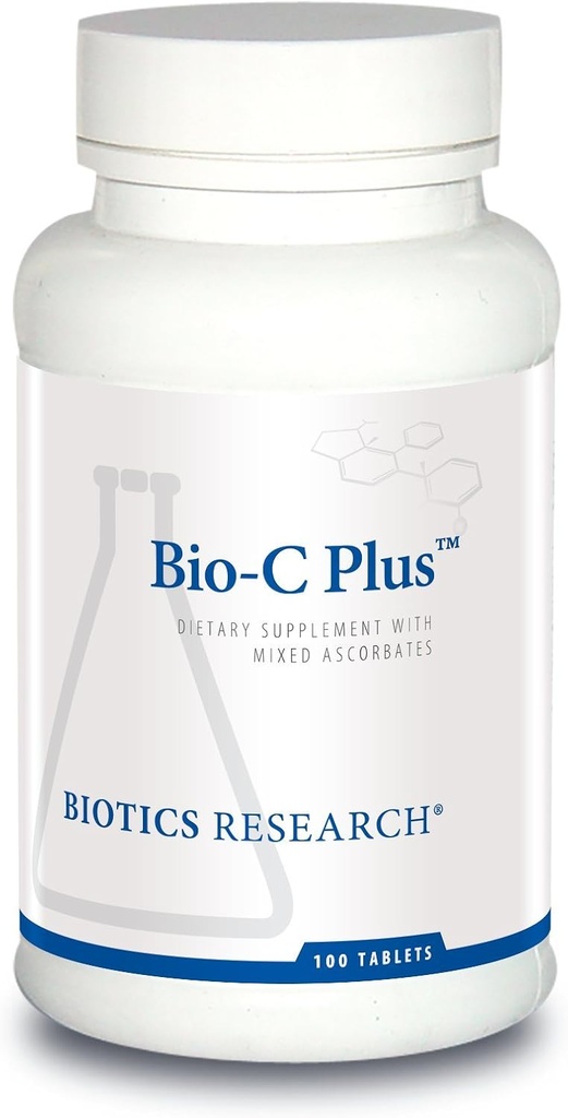 Biotics Research Bio C PlusTM은 Citrus Bioflavonoids, SOD 및 Catalase, 비타민 C Plus Bioflavonoids, Potent Antioxidant, Immune System 100 Tablet을 혼합하여 비타민 C를 제공합니다.