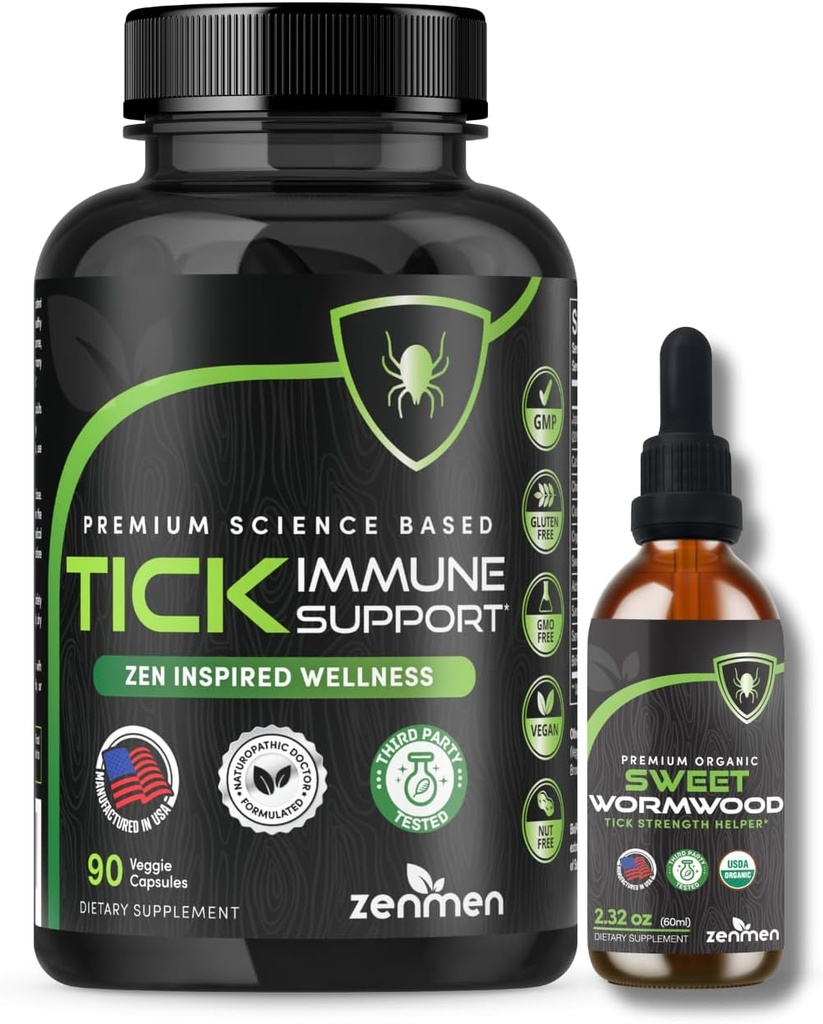 Zenmen Immune Support Bundle: Tick Immune Support ja Sweet Wormwood Tinktuur