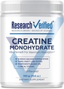 Дослідження Verified Creatine Monohydrate - Підтримка оптимального росту м'язів, підвищення продуктивності - 5000mg Creatine Monohydrate - BioPerine - 60 Servings - Unflavored - Vegan