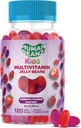 Multivitamin Jelly Bean Gummies avec Zinc pour les enfants, Imune Support Dietary Suppléments, Végétarien, 120 Berry Blast Jelly Beans, Kosher