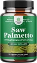 Extra Strength Saw Palmetto Extract - Advanced Herbal Complex for Hair Health and Urinary Support with Plant Sterols & Flavonoids - Potent Herbal Supplement with 500mg per Serving - 30 Capsules