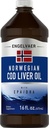 Piping Rock Cod Liver Oil Liquid | 16 fl oz | with EPA DHA | Engelvaer Norwegian | Non-GMO, Gluten Free Supplement