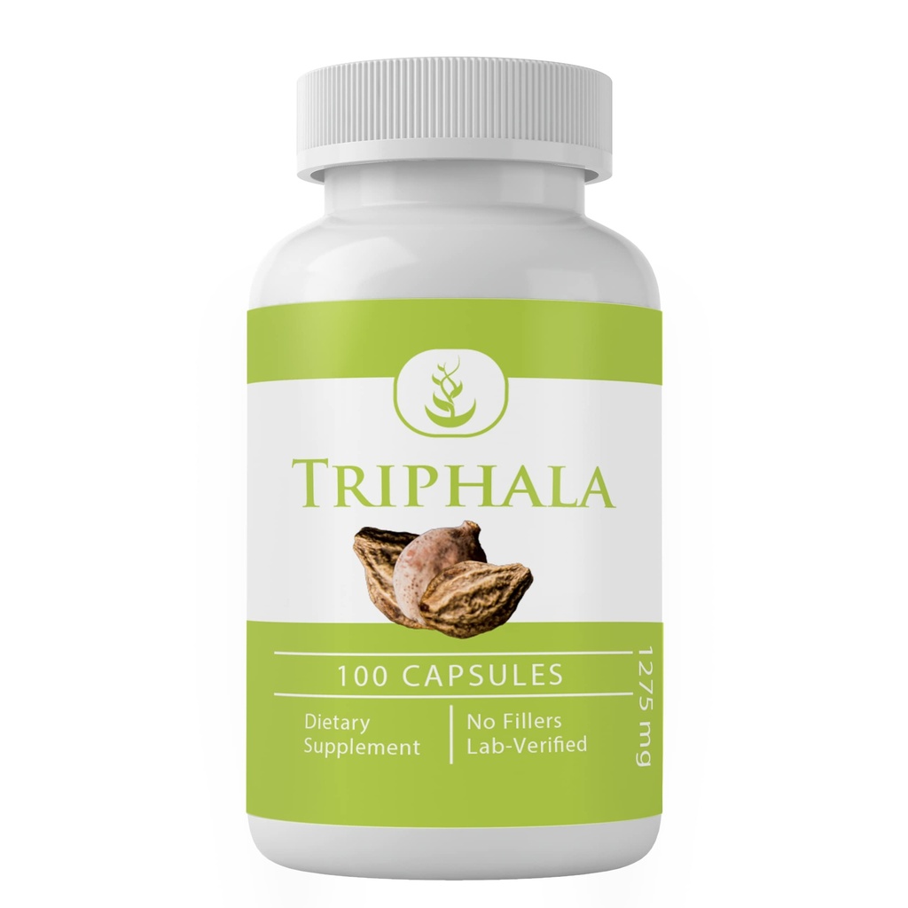 PURE ORIGINAL INGREDIENTS Triphala Powder, (100 Capsules) Always Pure, No Additives Or Fillers, Lab Verified