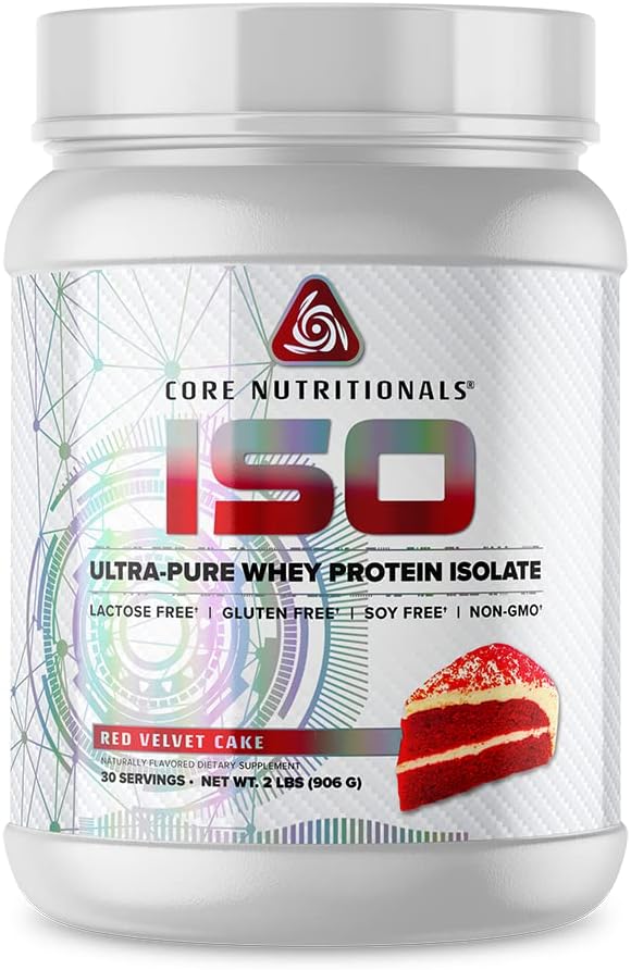ISO Core Nutronionals, 100% Micro Filtered, Zero Artificial Fillers, 25g Whey Protein isolate, 32 Servis (Red Velvet)