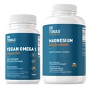 Dr. Tobias Vegan Omega 3 Algae Oil and Magnesium Bisglycinate, Essential Wellness Support for Heart, Brain, Muscle, and Bone Health, Non-GMO, Vegan