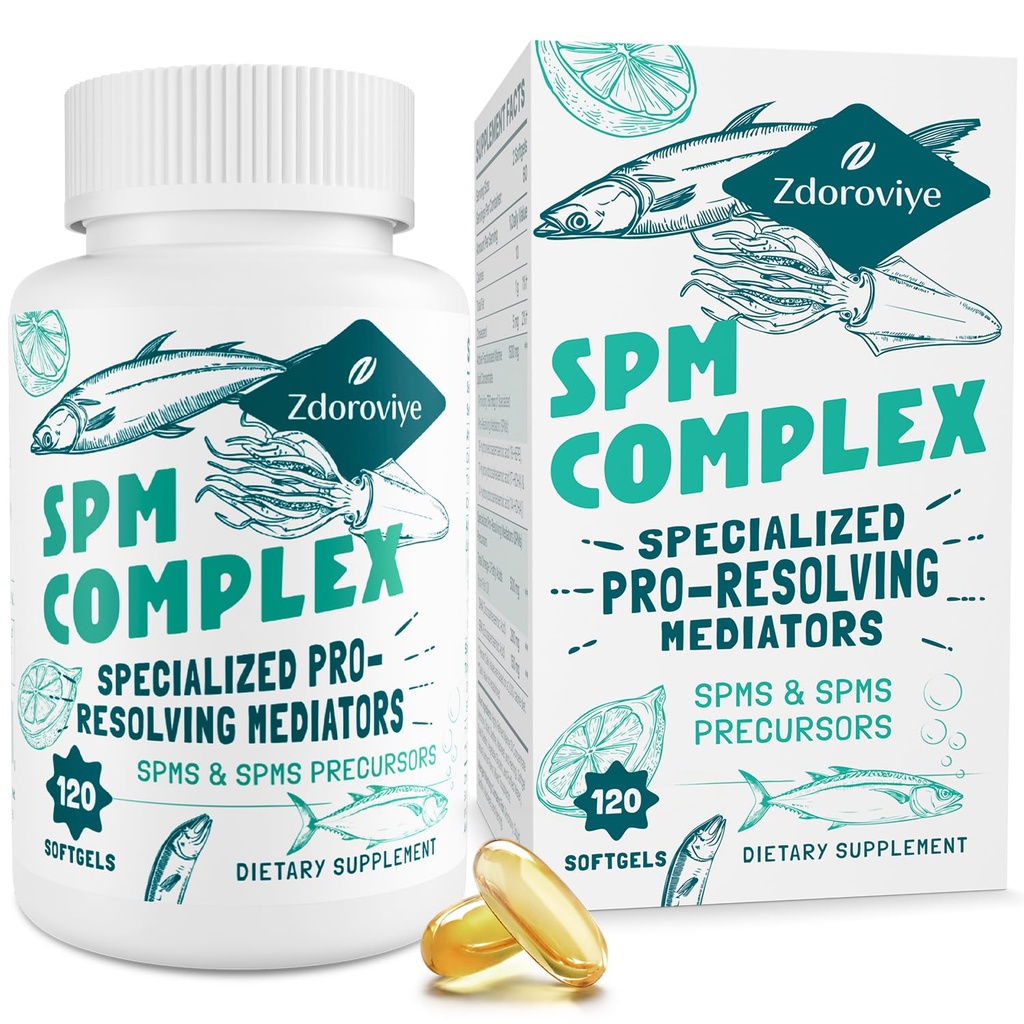 Zdoroviye Specialized Pro-Resolving Mediators and SPMs Precursors Complex, SPM Supplement - 120 Softgels