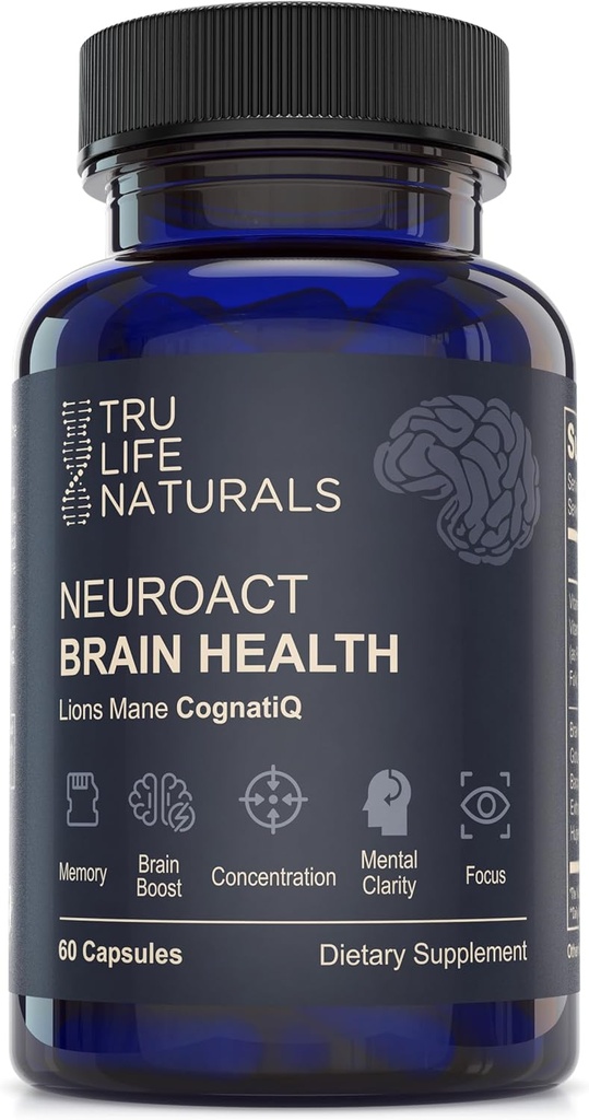NEUROACT Mémoire de la santé cérébrale, concentration, clarté mentale avec CognatiQ, vitamine B3 et B6.