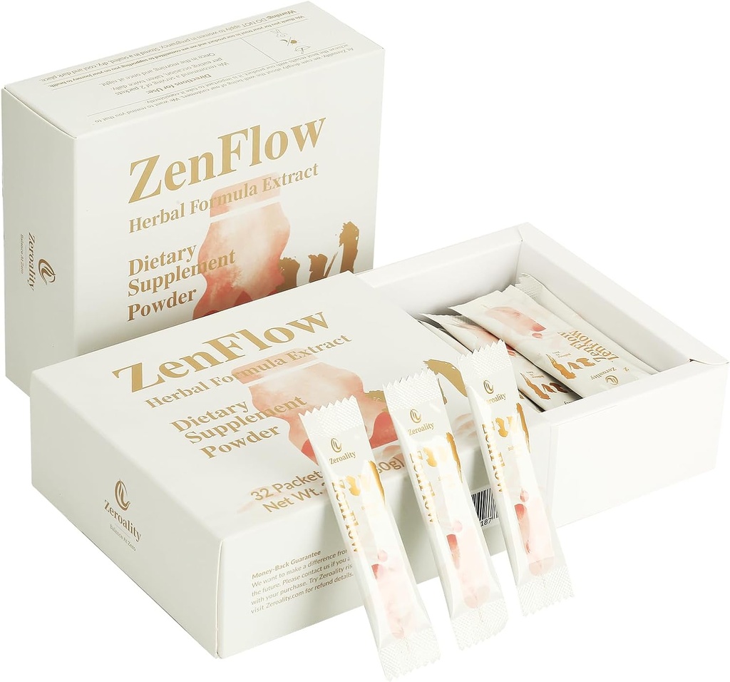 ZenFlow, PMS и Menstrual Support, TCM, Dong Quai, Насърчаване на здрави Uterus, Kideny и Bladder, Насърчаване на Urogenital Функция, Здраве на жените, (32 Packets - 1 Box)