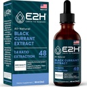 E2H Natural Black Currant Extracted Black Currant Seed - Immune System Health - Fast Absorbing נוזל - 2 Fl Oz
