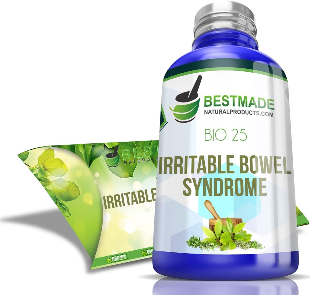 Bestmade Natural Products Digestive Comfort Solution BIO25 - Irritable Bowel sindromu üçün Natural Remedy, Soothe Discomfort və Support Digestive Balance, 350 Tans