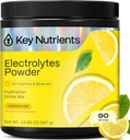 КЛЮЧОВІ NUTRIENTS Multivitamin Electrolytes порошок No Sugar - Refreshing Lemonade Electrolyte порошок - Sodium & Energy Supplement - Порошок Hydration - No Калорії - 90 Сервінги - Виготовлені в США