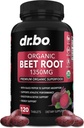 Organic Beet Root Capsules Supplements - 1350mg Beetroot Powder Extract Pills, Organic Beet Root Powder Supplement, Super Nitric Oxide Beets High Circulation Total Vitamins Support - 120 Beets Tablets
