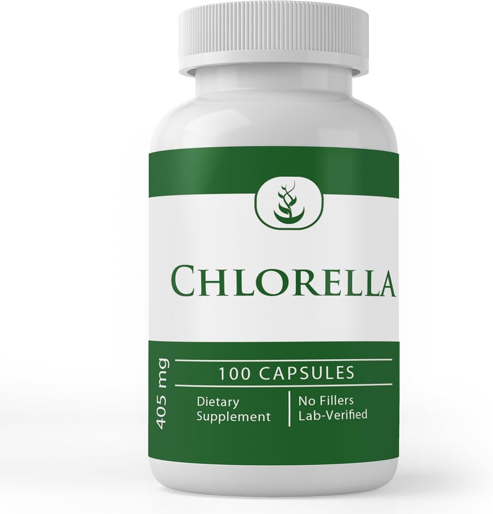 Чистий оригінальні інгредієнти Chlorella, (100 капсули) Завжди чистий, не добавки або наповнювачі, Lab Verified