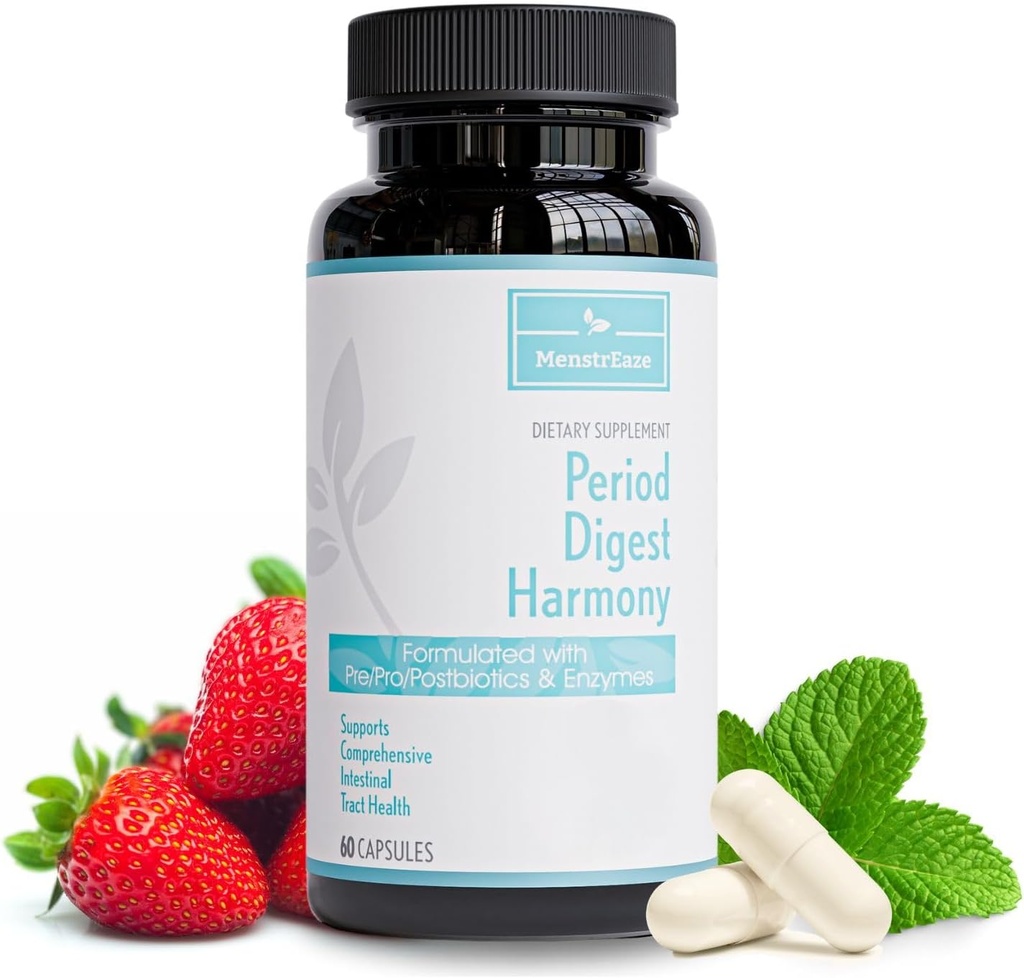 Probiótico dixestivo, prebiótico, postbiótico e enzimático para as mulleres, suplemento completo de apoio á alimentación dixestiva, suplementos avanzados de Shelf Pre/Pro/Postbiotic, 60 cápsulas