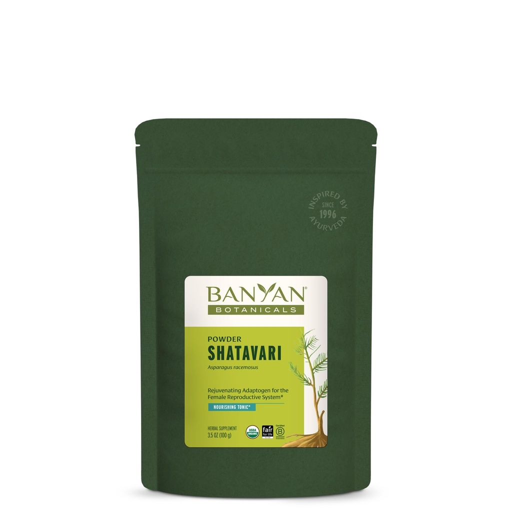 Banyan Botanicals Shatavari Powder – Organic Asparagus Racemosus Root Powder – Rejuvenating Adaptogen Tonic that Supports a Healthy Reproductive System* – 3.5 oz. – Non-GMO Sustainably Sourced Vegan