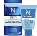 Nervive Schmerzlinderungscreme, Max Strength Non-Greasy-Themen Schmerzlinderung mit Lidocaine und Menthol für Zehen, Füße, Finger, Hände, Beine & Arme, 3.0oz