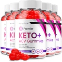 (5 Pack) Premier Keto ACV Gummies - Advanced Formula Premiere Keto Plus ACV Gummies Apple Cider Vinegar Premier ACV Dietary Supplement Reviews Men Women (300 Gummies)