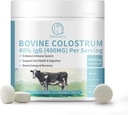 Bovine Colostrum 120 Kauwtabletten, 2000mg Colostrum Supplement 40% IgG, voor Immune Support, Gut Health, Haargroei, Energie, 100% Gras Fed & First-Milking, Gluten-Free, Soy-Free