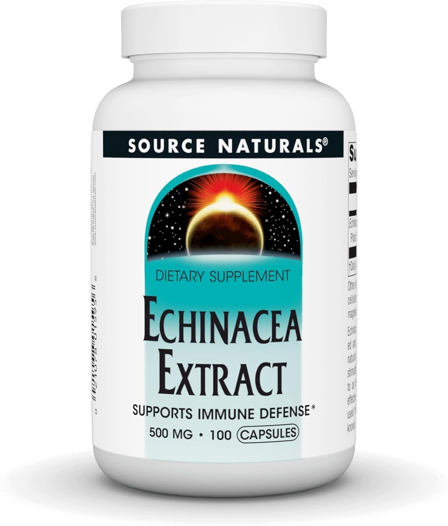 Vir Naturals Echinacea Root Extract - podpira imunske obrambe* - 500mg - 100 kapsul