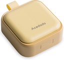 Caixa de pílulas pequena, caixa de pílulas bonito - Aceda Travel Daily Pill Organizer, Portable Pretty Pill Container para bolso de bolsa, Titular de medicina compacta para vitaminas, Óleos de peixe, Suplementos, Amarelo