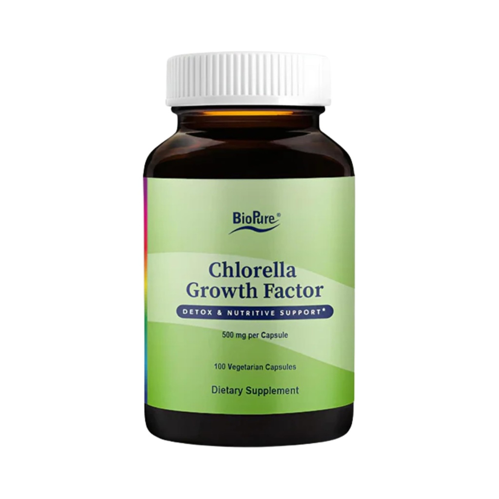 BioPure Chlorella Growth Factor Capsules – Nutrient-Dense, Nutraceutical Superfood Packed with Proteins, Vitamins, Minerals & Amino Acids that Supports Metabolism, Detox & Immunity – 100 Capsules
