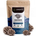 Longevity Botanicals Organic Maitake Mushroom Powder Supplement Extract 100g | Grifola Frondosa Fruiting Body | ≥30% Beta-D-Glucans | 60 Servings of 1,660mg | Supports Daily Wellness