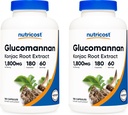 Nutricost Glucomannan 1,800mg Per Service, 180 Capsules (2 chai)