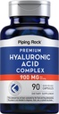 Piping Rock Hyaluronic Acid Supplement | 900mg | 90 Capsules | with MSM and Collagen | Premium Complex Pills | Non-GMO, Gluten Free