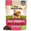 Pet Naturals Daily Probiotic Soft Chews for Dogs, Digestive and Immune Support Supplement, 1 Billion CFU Per Chew, Duck, 160 Count