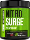 Jacked Factory NITROSURGE Pre Workout Supplement - Endless Energy, Instant Strength Gains, Clear Focus, Intense Pumps - NO Booster & Powerful Preworkout Energy Powder - 30 Servings, Fruit Punch
