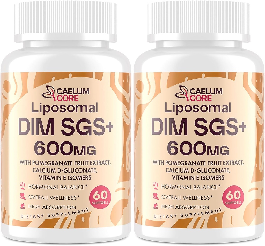 Liposomski DIM SGS dodatek - Hormonski dodatek za ženske in moške, Estrogen dopolnila vsebuje Sulforaphane Glucosinolate, Vitamin E, Pomegranate Sadje - Podpora Detox in antioksidant (2 paket)
