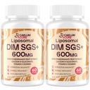 Liposomal DIM SGS Supplement - Estrogen Supplements for Women & Men Contains Sulforaphane Glucosinolate, Vitamin E, Pomegranate Fruit - Support Detox and Antioxidant (2 Pack)