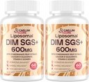 Liposomal DIM SGS supplement - Hormone supplement for Women ' Men, Estrogen supplements Contains Sulforaphane Glucosinolate, Vitamin E, Pomegranate Fruit - Support Detox and Antioxidant (2 Pack)