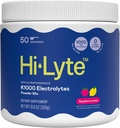 Hi-Lyte Keto K1000 Elektrolito Hautsa | Raspberry Lemon | Hydration Supplement Drink Mix | Boost Energy & Beat Leg Cramps | No Sugar, No Maltodextrin | 50 zerbitzu