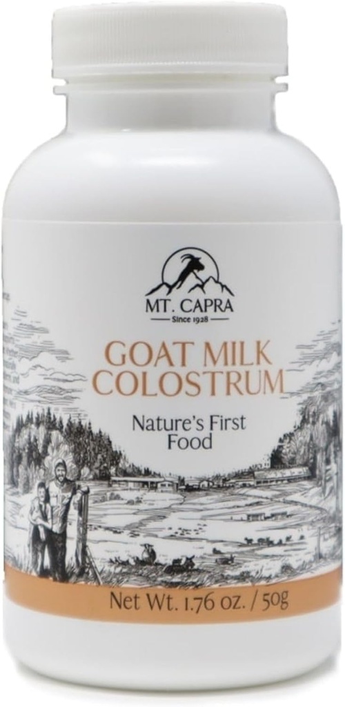 Mt. Capra Goat Milk Colostrum  favor Healthy Imune System, Gut, i Rendiment de l' Athletic Ās-Fed, alt a Imunogulins  2001- 17 Servings - 1.70 oz