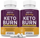 合理实验室(2 Pack Keto Advantage Keto Burn Pills 1275MG 新的和改良的公式包含苹果苹果苹果酒 Vinegar Extra Virgin 橄榄油粉绿茶叶 120 Capsules)