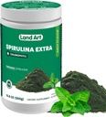 Pozemné umenie Organic Spirulina Extra Powder - Mint Ochutené - 100% Pure - 75 Podávané - Superfood - Dobrá chuť a dobrý vôňa - 10% Bioaktívny chlorofyl - Výkonný Zdroj antioxidantov