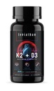 Leviathan Nutrition Vitamin D3 K2 2 in 1 Formula | 360mcg Vitamin K2 (MK7) + Vitamin D3 5000 IU Vegan Organic Extra Strength Vitamin Supplements - Support Heart, Teeth, Joint, and Bone Health
