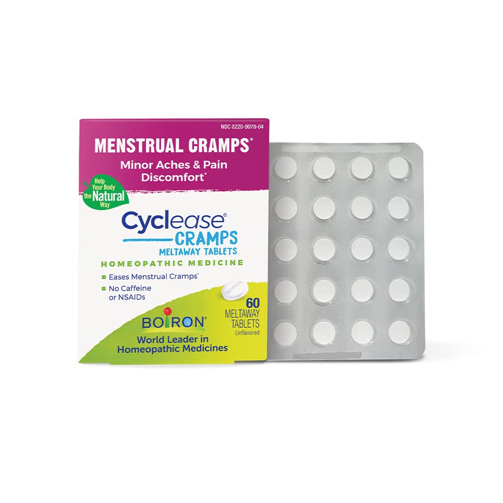 Boiron Cyclease Cramps Tablets for Relief from Menstrual Cramps, Aches, Pain, and Discomfort - 60 Count
