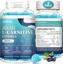 2 Pack Sugar Free Ацетил L-Carnitine Gummies, L-Carnine Addition for Women & Men, with Vitamin C & B12, ALCAR for Energy, Brain & Heart Health Support, Vegen, Non-GMO, 120 Count