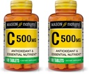 MASON NATURAL Vitamin C 500 mg - Supports Healthy Immune System, Antioxidant and Essential Nutrient, 100 Tablets (Pack of 2)