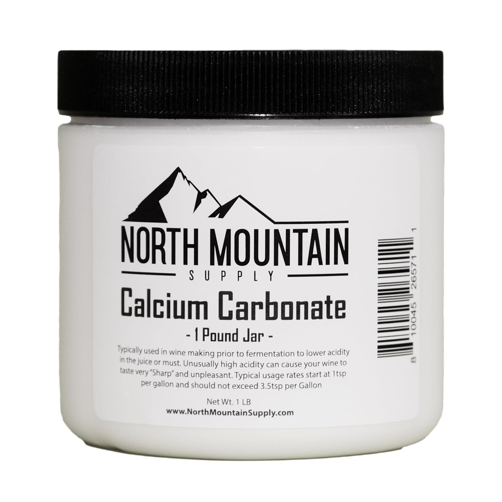 North Mountain Supply Food Grade Calcium Carbonate - 1 livre Jar