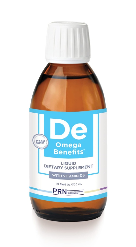 PRN DE Omega Benefits (Liquid Formula) - Support for Eye Dryness - 2240mg of EPA & DHA Supplement in The Triglyceride Form -60 Day Supply