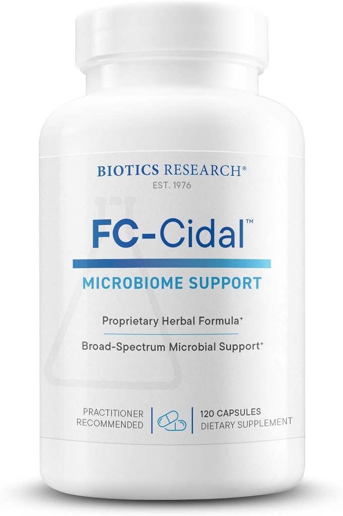 Biotics Araşdırma FC Cidal TM Herbal Qadınlar və Men- 500 mg /Serving üçün tam GI Gut Sağlamlıq - 7 Herbs Proprietary Çığma Dəstək Dəstək Dəstək Gənclər və Mikrobial Balance 120 Capsules